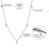 Charming Round Cut 2.5mm D Color High Quality Moissanite Diamonds Charm Choker Necklace - Fine Jewellery - The Jewellery Supermarket