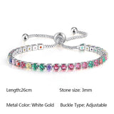 NEW Luxury Cute Multicolor Cubic Zirconia Crystals Charming Hand Made Tennis Bracelets For Women - The Jewellery Supermarket