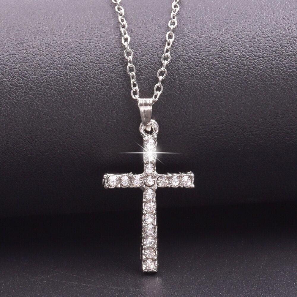 NEW HOT SELLERS - Charming Crystal Rhinestone Christ Crosses Pendant Necklaces For Women - The Jewellery Supermarket