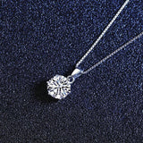 Admirable 1 CT Round cut VVS Real Top Quality Moissanite Diamonds Necklace For Women - Fine Jewellery - The Jewellery Supermarket