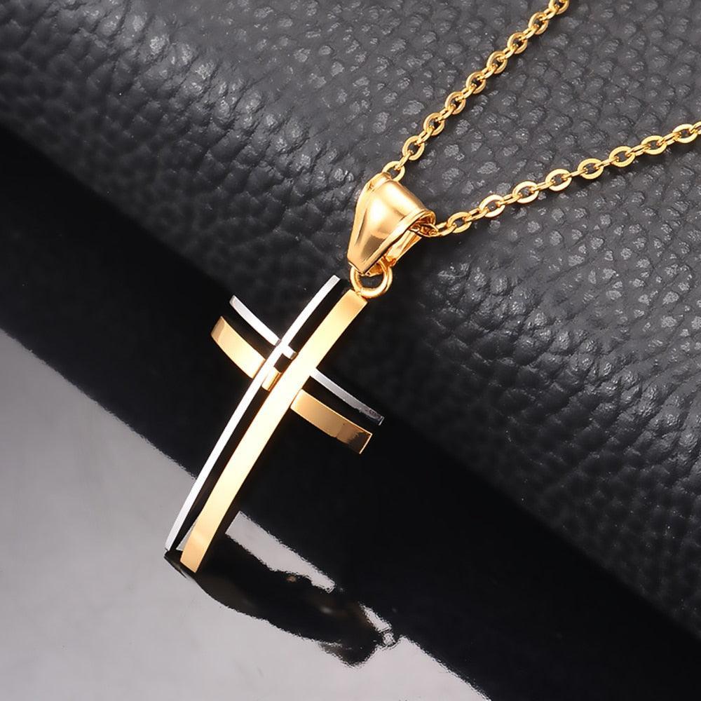 Super Popular Simple Fashion Stainless Steel Cross Necklace Pendant - Religious Jewellery - The Jewellery Supermarket