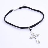 Amazing Gothic Religion Cross Cross Choker Aesthetic Design Pendant Necklaces For Women - Christian Jewellery - The Jewellery Supermarket
