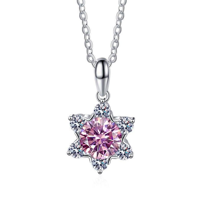 1 Carat VVS D Color High Quality Moissanite Diamonds Snowflake Star of David Design Pendant - Fine Jewellery - The Jewellery Supermarket