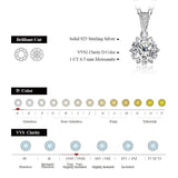 1 Carat Round Brilliant Cut D Color High Quality Moissanite Diamonds Necklace - Luxury Gemstone Necklace - The Jewellery Supermarket