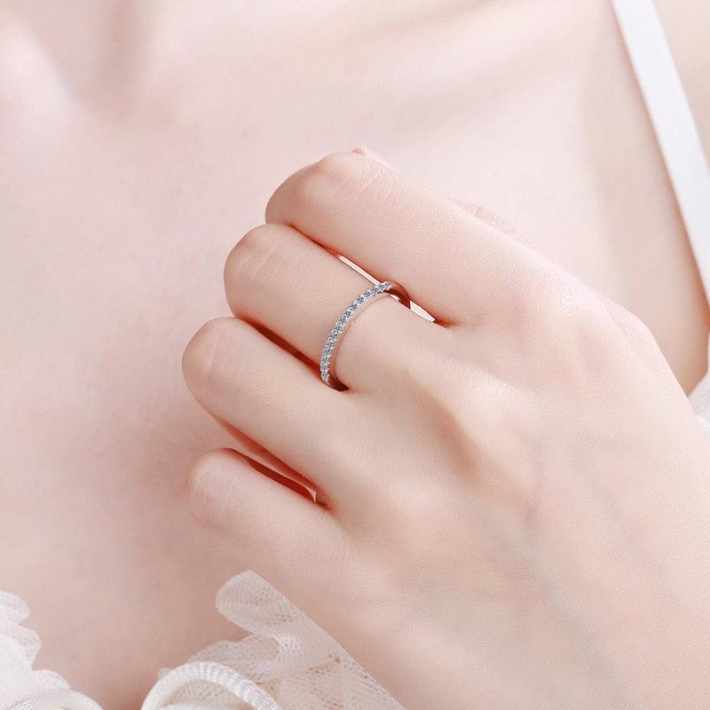 1-2CT Princess Cut High Quality Moissanite Diamonds VVS Colorless Solitaire Diamond Bridal Sets Ring - The Jewellery Supermarket