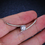 Amazing 1 Carat VVS D Color High Quality Moissanite Diamonds Accented Necklace for Women - Fine Jewellery - The Jewellery Supermarket
