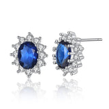 New Arrival - Luxury 3 Piece Blue Color Sunflower Silver Colour Quality Jewelry - The Jewellery Supermarket
