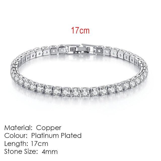 AMAZING Shiny AAA+ Cubic Zirconia Simulated Diamonds Chain Crystal Women's Dazzling Tennis Bracelets - The Jewellery Supermarket