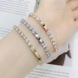 POPULAR - Trendy AAA+ Cubic Zirconia Silver Color Women's Tennis Bracelet - Hand Made jewellery - The Jewellery Supermarket