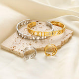 BEST SELLER New Design Hollow Roman Numerals Stainless Steel Jewellery Set for Women  - Fashion Jewellery - The Jewellery Supermarket