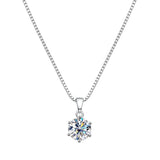 Super 1 or 2 Carat 6 Prong Real High Quality Moissanite Diamonds Necklace For Women - Luxury Fine Jewellery - The Jewellery Supermarket