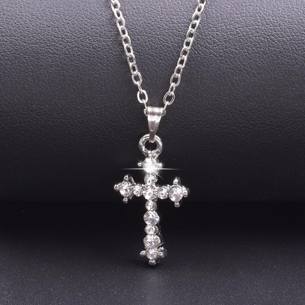 NEW HOT SELLERS - Charming Crystal Rhinestone Christ Crosses Pendant Necklaces For Women - The Jewellery Supermarket