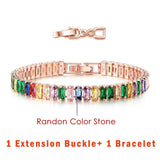 DAZZLING Luxury Zirconia Crystal Gold Color Fashion Jewelry Tennis Bracelet for Women - The Jewellery Supermarket