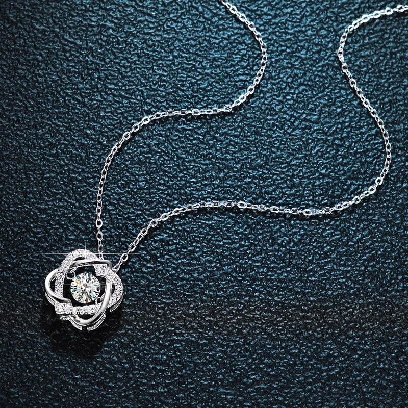 Beating Heart Design Round Cut 0.5ct High Quality Moissanite Diamonds Sparkling Necklace - Fine Jewellery - The Jewellery Supermarket