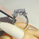 New Arrival Marvelous Luxury Rectangle Cut AAA+ Quality CZ Diamonds Engagement Ring - The Jewellery Supermarket