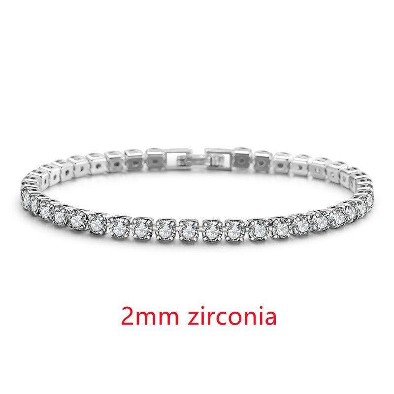 OUTSTANDING Round AAA+ Cubic Zirconia Simulated Diamonds Tennis Bracelets for Women - The Jewellery Supermarket