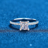 1-2CT Princess Cut High Quality Moissanite Diamonds VVS Colorless Solitaire Diamond Bridal Sets Ring - The Jewellery Supermarket