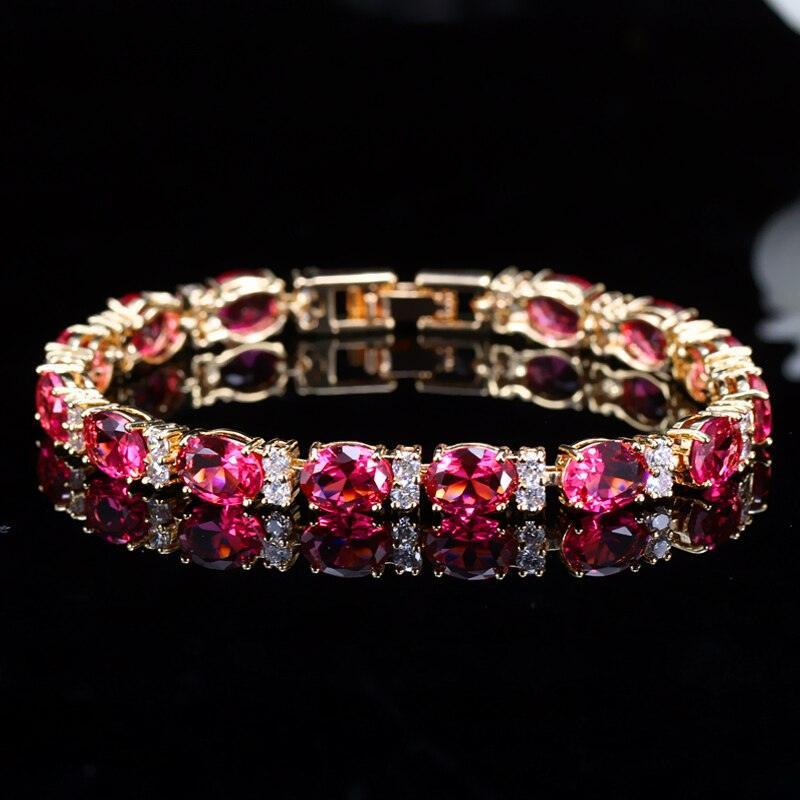 LOVELY Brilliant Light Blue AAA+ Cubic Zirconia Simulated Diamonds Fashion Tennis Bracelets - The Jewellery Supermarket