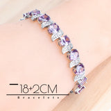 NEW ARRIVAL AAA Zircon Crystals Silver Earrings Charms Bracelets For Women Fashion Wedding Jewellery Sets - The Jewellery Supermarket