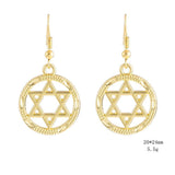 NEW Crystal Paved Star of David Vintage Jewish Jewelry Silver Plated Dangle Earrings - The Jewellery Supermarket