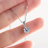 Choice 1 Carat Round Cut VVS Blue Green Colour Real High Quality Moissanite Diamonds Pendants - Fine Jewellery - The Jewellery Supermarket