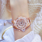Fashion Bling Simulated Diamonds Gold Rose Gold Silver Original Elegant Ladies Watch With Bracelet Set - Ideal Gift - The Jewellery Supermarket