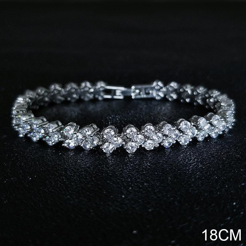 *NEW* Ideal Gifts - Luxury AAA+ Cubic Zirconia Diamonds Rose Gold Tennis Bracelet - The Jewellery Supermarket