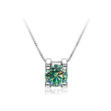 Super Real 1ct/2ct D Colour VVS Round Cut Multi Colour High Quality Moissanite Diamonds Necklaces Fine Jewellery - The Jewellery Supermarket