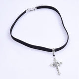 Amazing Gothic Religion Cross Cross Choker Aesthetic Design Pendant Necklaces For Women - Christian Jewellery - The Jewellery Supermarket