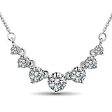 Dazzling 1ct, 0.5ct, 0.3ct,0.1ct High Quality Moissanite Diamonds Necklace For Women - Luxury Jewellery - The Jewellery Supermarket
