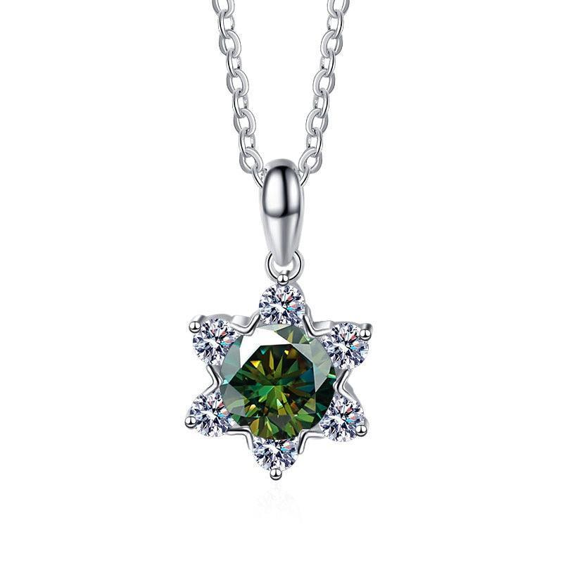 1 Carat VVS D Color High Quality Moissanite Diamonds Snowflake Star of David Design Pendant - Fine Jewellery - The Jewellery Supermarket