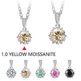 1 Carat Round Brilliant Cut D Color High Quality Moissanite Diamonds Necklace - Luxury Gemstone Necklace - The Jewellery Supermarket