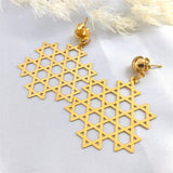 NEW Judaism Star Of David Stainless Steel Hexagram Symbol Dangle Stud Earrings for Women - The Jewellery Supermarket