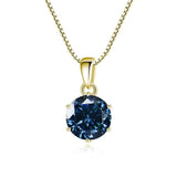 Choice 1 Carat Round Cut VVS Blue Green Colour Real High Quality Moissanite Diamonds Pendants - Fine Jewellery - The Jewellery Supermarket