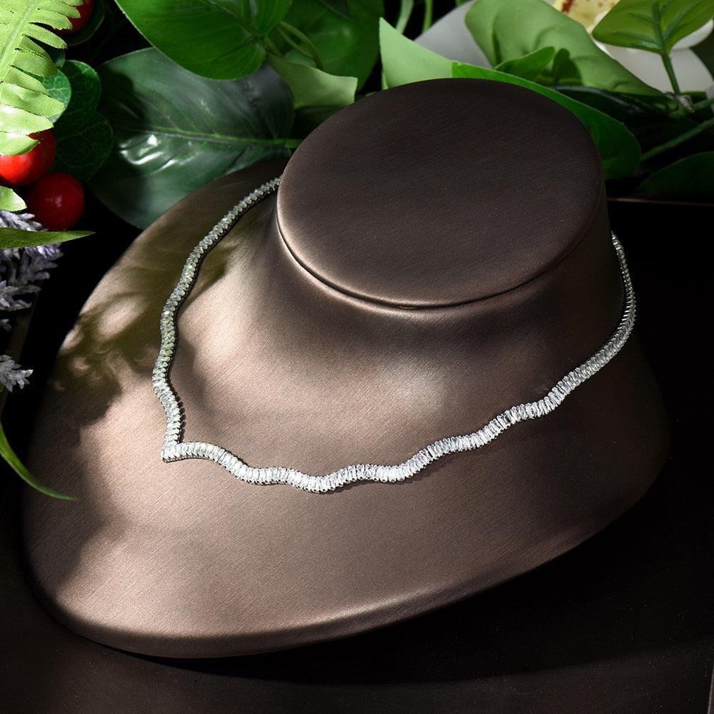 NEW - Graceful Super AAA+ Cubic Zirconia Diamonds Jewellery Set - The Jewellery Supermarket