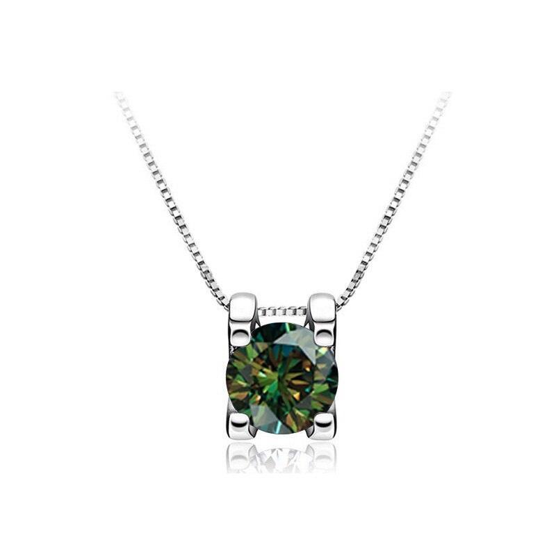 Super Real 1ct/2ct D Colour VVS Round Cut Multi Colour High Quality Moissanite Diamonds Necklaces Fine Jewellery - The Jewellery Supermarket