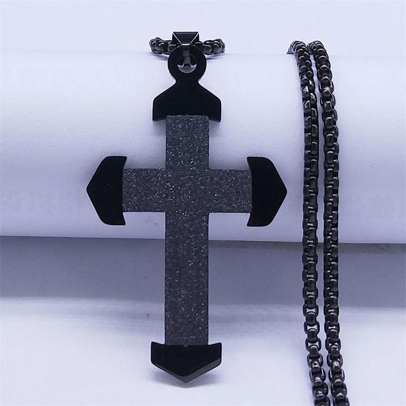 Marvellous Gold Color Chain Christian Cross Stainless Steel Necklace - Religious Jewellery - The Jewellery Supermarket
