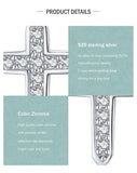 Popular Cross Dazzling Silver AAA+ Zircon Stud Fashion Classic Earrings - Fine Christian Jewellery - The Jewellery Supermarket
