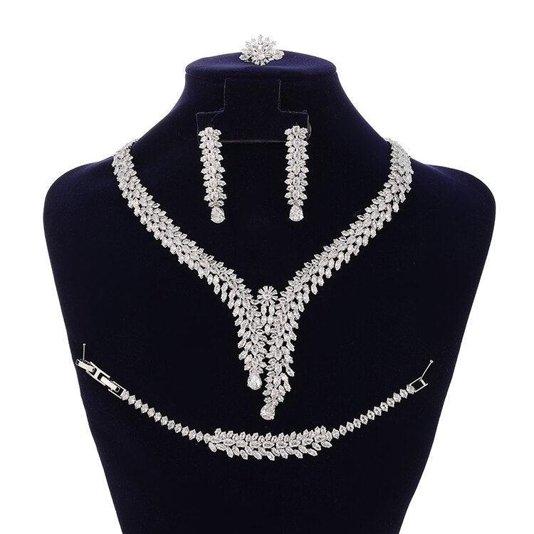 NEW ARRIVAL - Fabulous Luxury AAA+ Cubic Zirconia Diamonds Jewellery Set - The Jewellery Supermarket