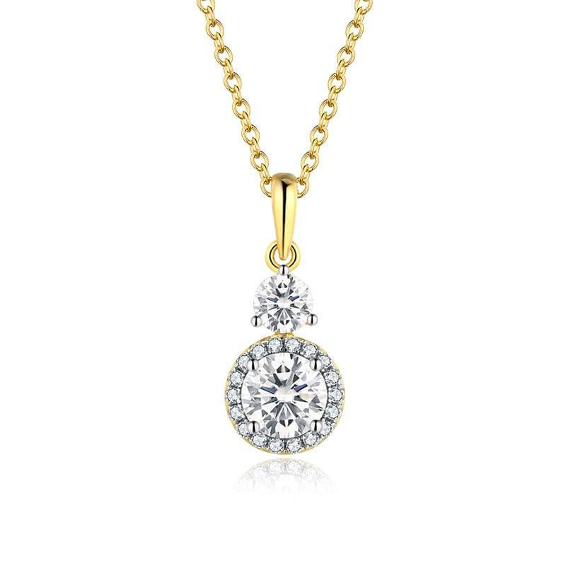 Wonderful Round Cut 1CT D Color High Quality Moissanite Diamonds 6.5mm Gemstone Necklace - Fine Jewellery - The Jewellery Supermarket