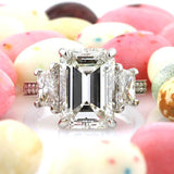 New Arrival Marvelous Luxury Rectangle Cut AAA+ Quality CZ Diamonds Engagement Ring - The Jewellery Supermarket