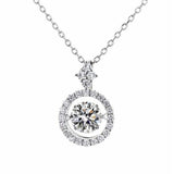 Fabulous 1/0.8 CT D Colour VVS Round Cut High Quality Moissanite Diamonds Necklace - Fine Jewellery - The Jewellery Supermarket