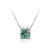 Super Real 1ct/2ct D Colour VVS Round Cut Multi Colour High Quality Moissanite Diamonds Necklaces Fine Jewellery - The Jewellery Supermarket