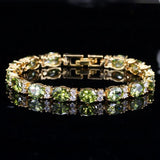 LOVELY Brilliant Light Blue AAA+ Cubic Zirconia Simulated Diamonds Fashion Tennis Bracelets - The Jewellery Supermarket
