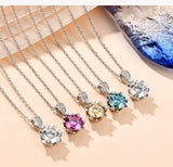 1 Carat Round Brilliant Cut D Color High Quality Moissanite Diamonds Necklace - Luxury Gemstone Necklace - The Jewellery Supermarket