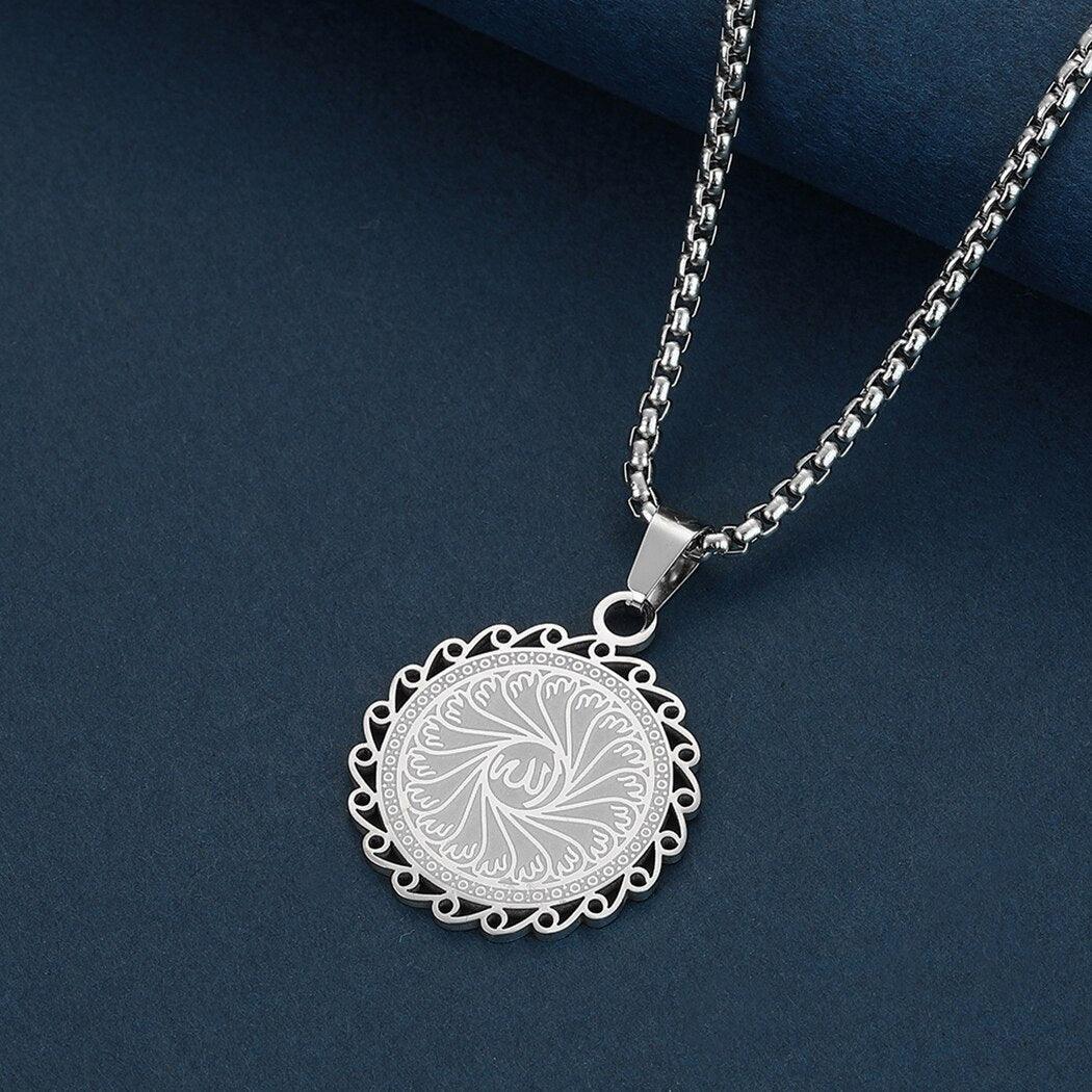 NEW ARRIVAL - Gold Silver Colour Unique Muslim Jewellery Pendant Necklace - Best Gifts - The Jewellery Supermarket