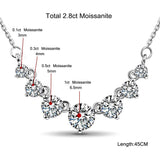 Dazzling 1ct, 0.5ct, 0.3ct,0.1ct High Quality Moissanite Diamonds Necklace For Women - Luxury Jewellery - The Jewellery Supermarket