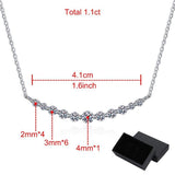 Sensational Total 1.1ct Round Brilliant Cut High Quality Moissanite Diamonds Necklace Sparkling Jewellery - The Jewellery Supermarket