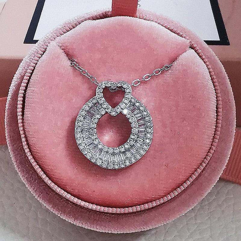 NEW ARRIVAL -Silver Color AAA+Cubic Zirconia Diamonds Jewellery Set - The Jewellery Supermarket