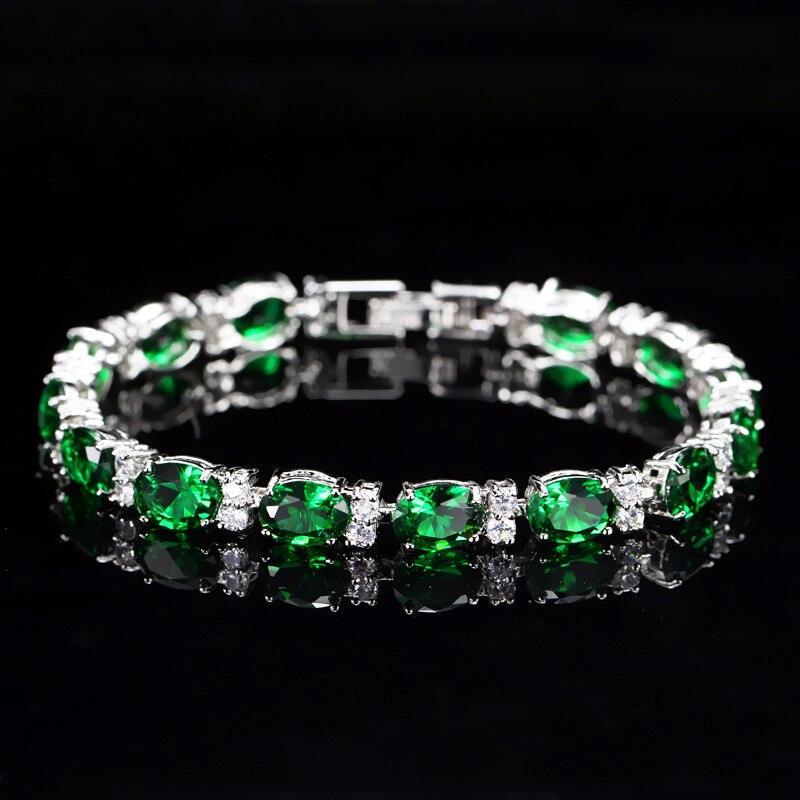LOVELY Brilliant Light Blue AAA+ Cubic Zirconia Simulated Diamonds Fashion Tennis Bracelets - The Jewellery Supermarket